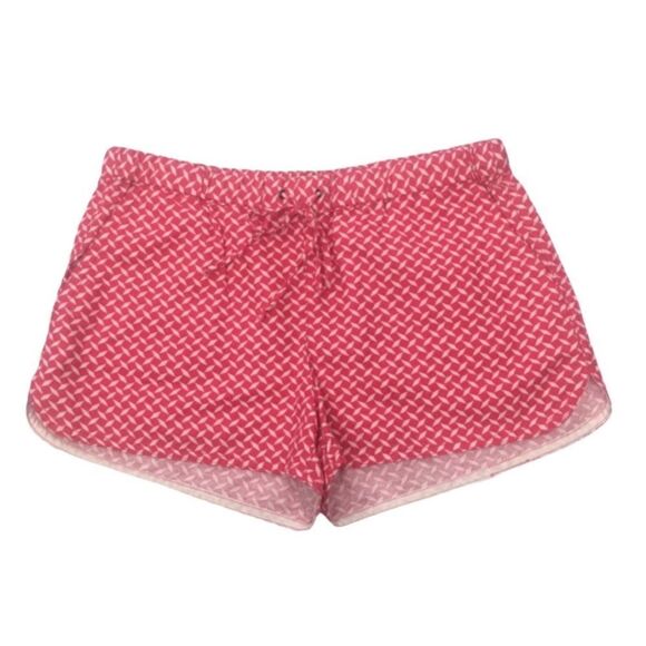 J. Crew Pink Geometric Print Linen Shorts - Picture 1 of 11